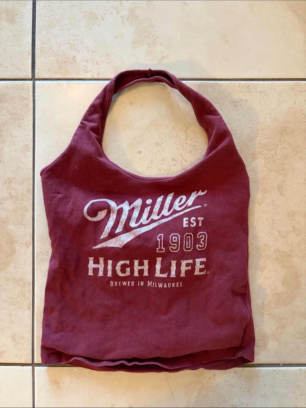 High Life Burgundy Women’s halter top